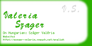 valeria szager business card